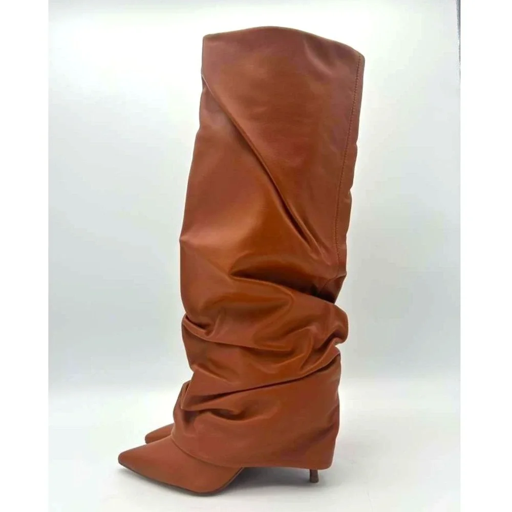 Steve Madden Marengo Tan Leather Knee-High Boots - Women's Size 8.5 - NWT